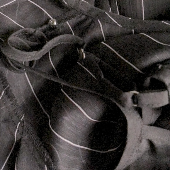 DKNY (M) Bli blk / ivory dressy 2 pieces 3/4 sleeves blouse / tunic - Picture 5 of 16